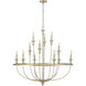 Emery 12 Light 40.2 inch Modern Gold Chandelier Ceiling Light
